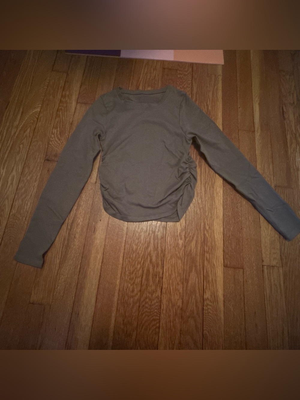 OQQ brown long sleeve shirt